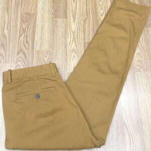 32x30 J.CREW SLIM FIT STRETCH COTTON/SPANDEX PANTS BROWN Sz 32W x 30L